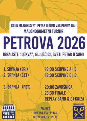 Malonogometni turnir Petrova 2026