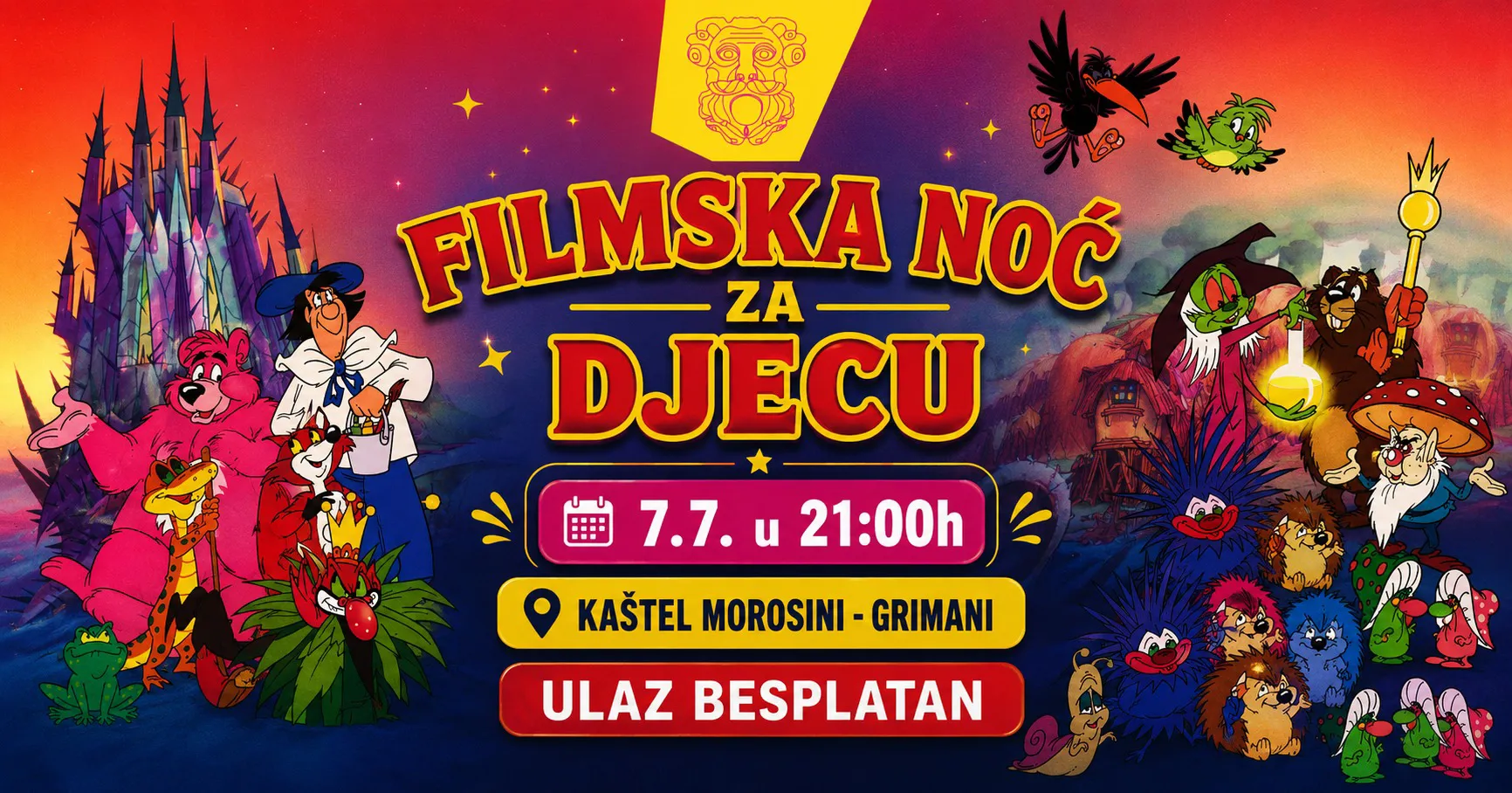 FILMSKA NOĆ ZA DJECU U KAŠTELU MOROSINI - GRIMANI