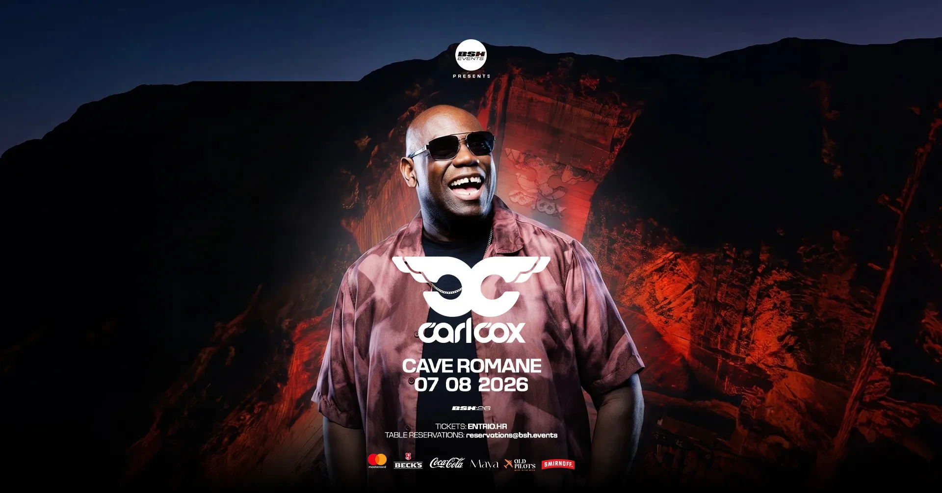 BSH presents Carl Cox at Cave Romane