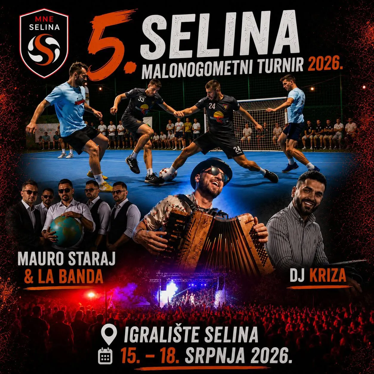 Malonogometni turnir u Selini i koncert Maura Staraja & La Bande