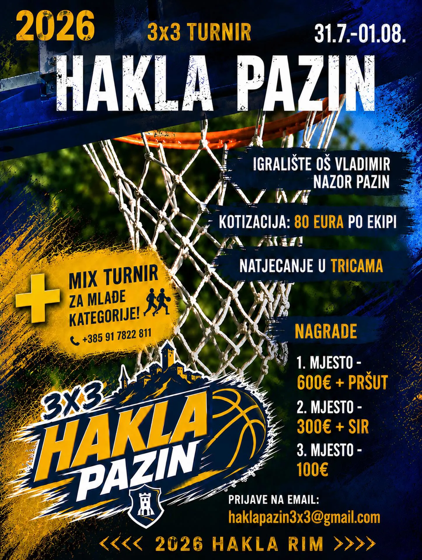 Hakla Pazin 2026 - 3x3 Turnir