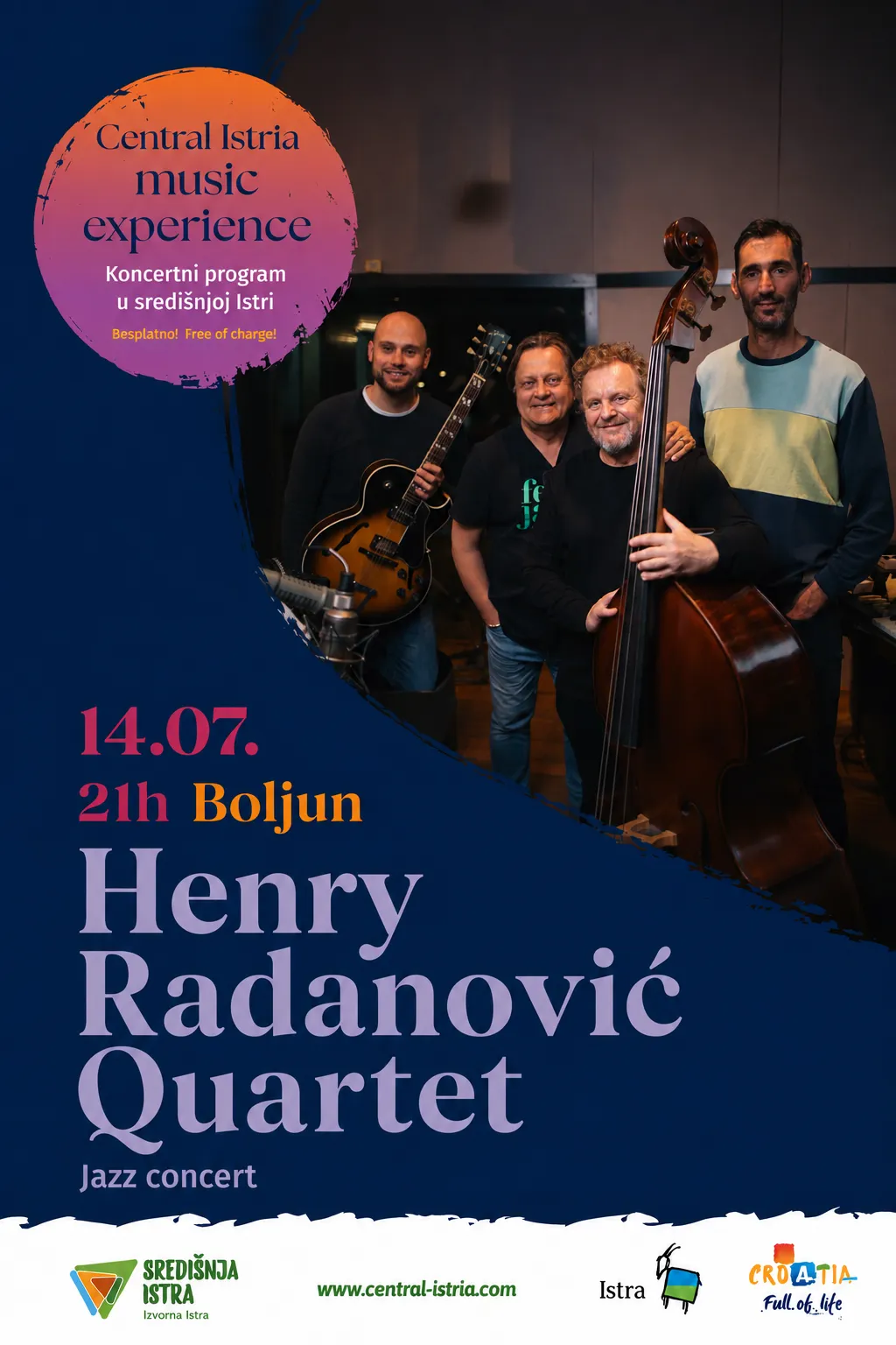 Central Istria Music Experience: HENRY RADANOVIĆ QUARTET