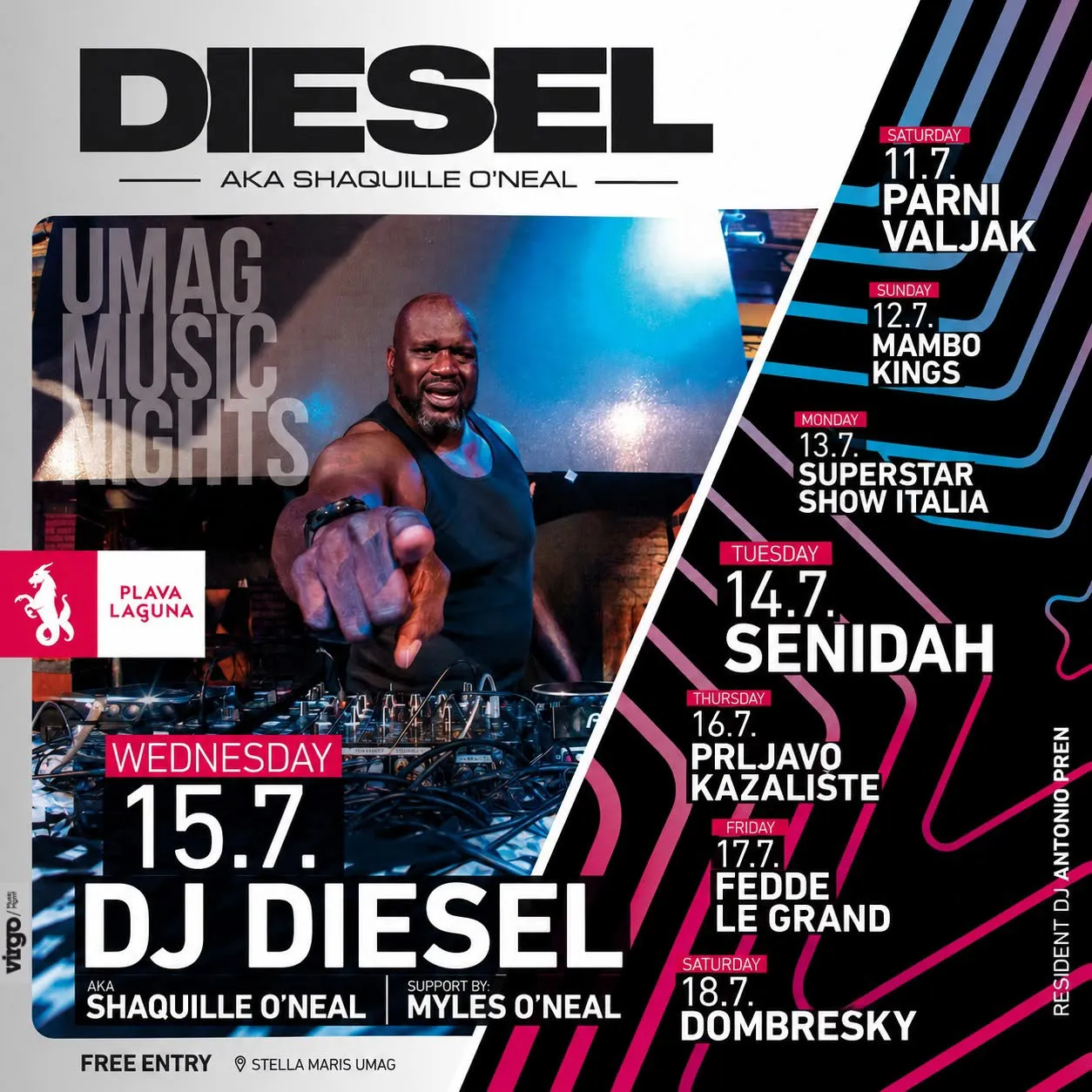 DJ DIESEL (Shaquille O'Neal) with support by MYLES O'NEAL