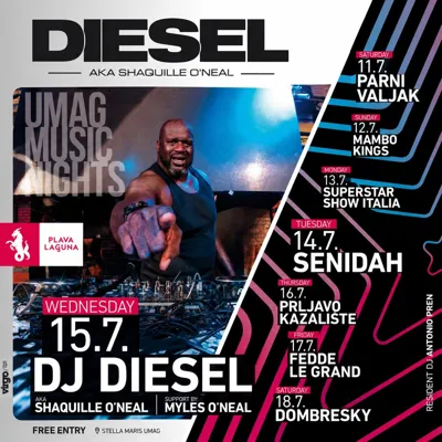 DJ DIESEL (Shaquille O'Neal) with support by MYLES O'NEAL
