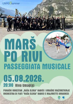 Umago summer: MARŠ PO RIVI-PO"NAŠA SLOGA"BABIĆI & UMAŠKE MAŽORETKINJE