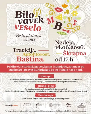 Festival starinskega kanta, sopnjadi, tanca, govora i kuhinji – „Bilo (j') vavek veselo“