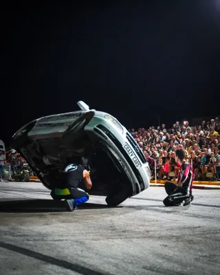 Kaskaderska točka pred publikom