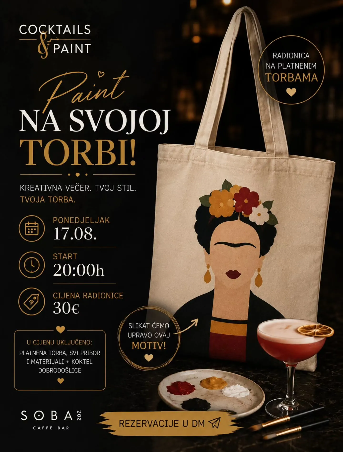 Cocktails & Paint – Paint na svojoj torbi!