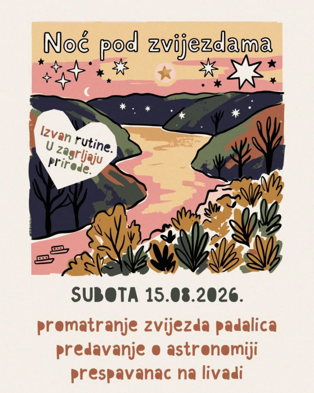 Noć pod zvijezdama na OPG-u Leme