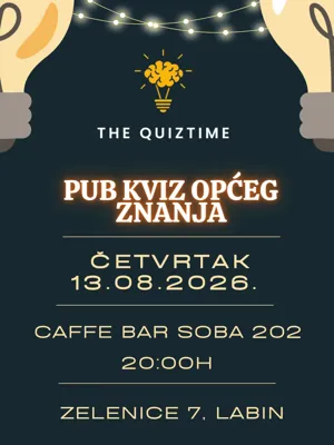 The QuizTime #11 - Pub kviz općeg znanja