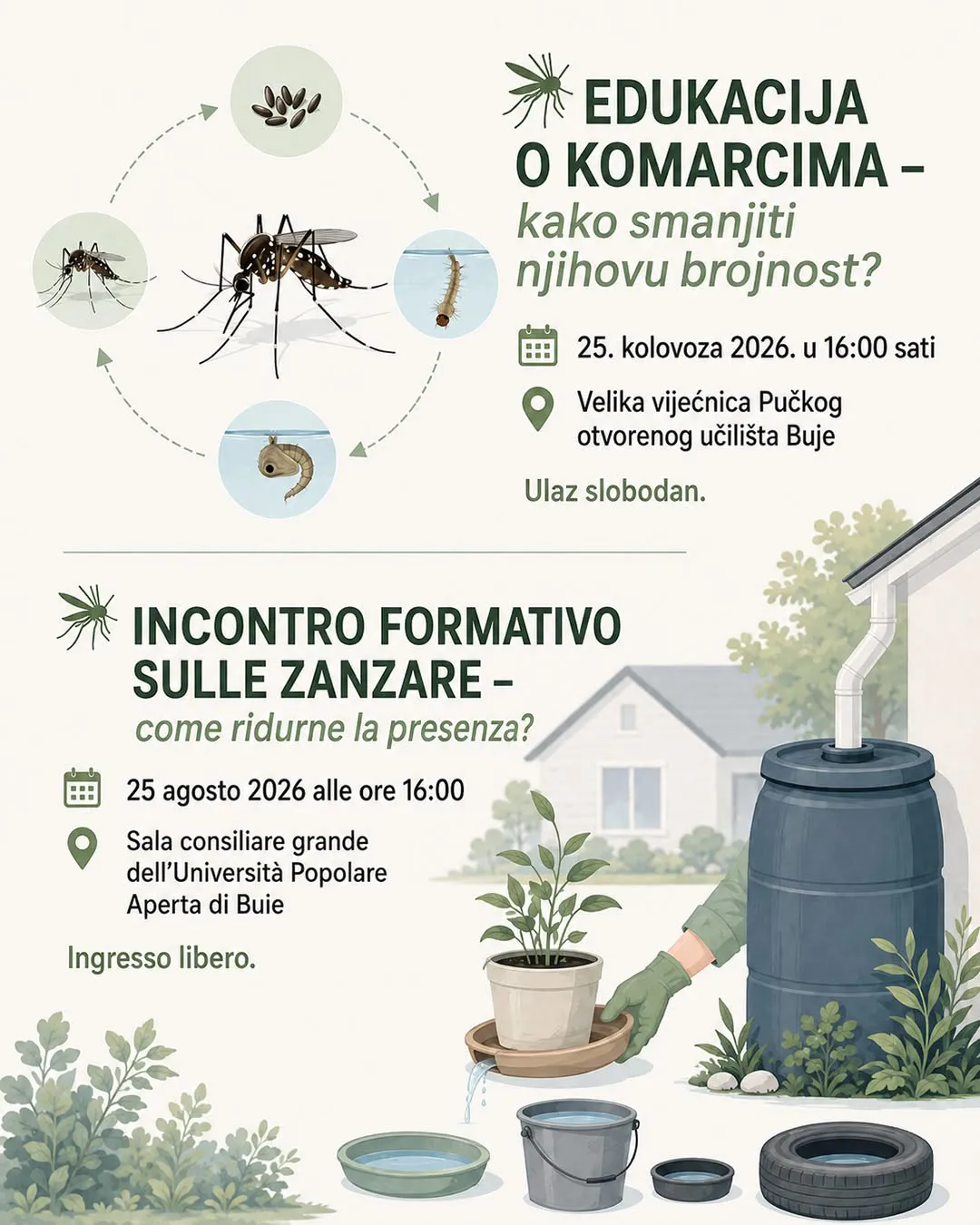 EDUKACIJA O KOMARCIMA – kako smanjiti njihovu brojnost?