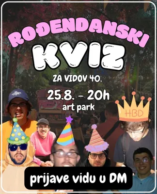 Rođendanski kviz za Vidov 40.