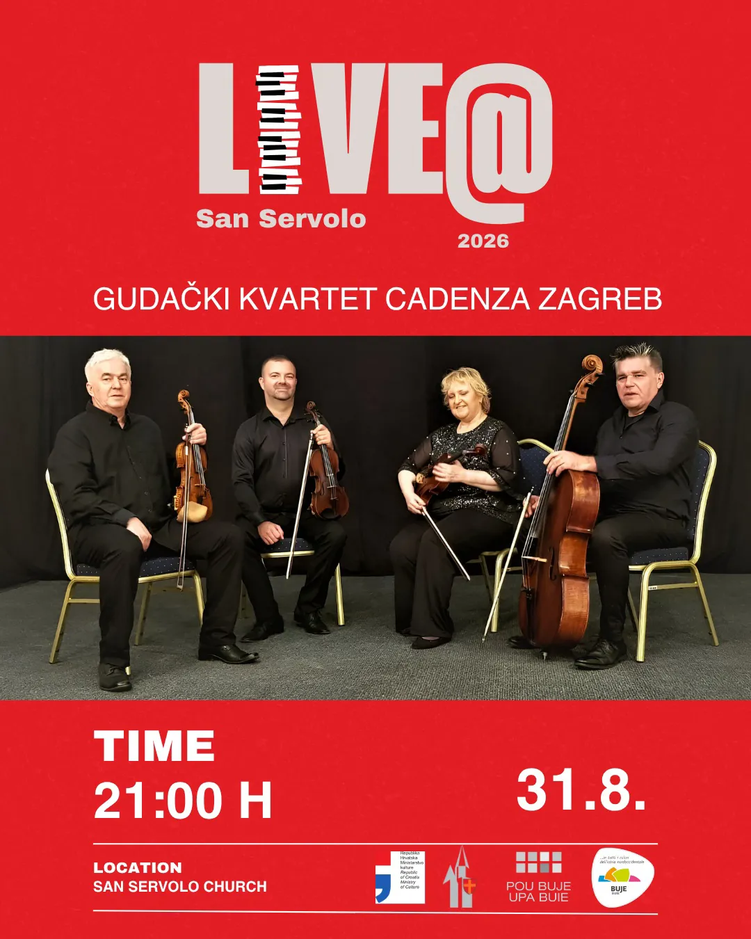 Gudački kvartet Cadenza Zagreb - Live@San Servolo 2026