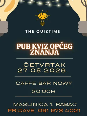The Quiztime #13 - Pub kviz općeg znanja