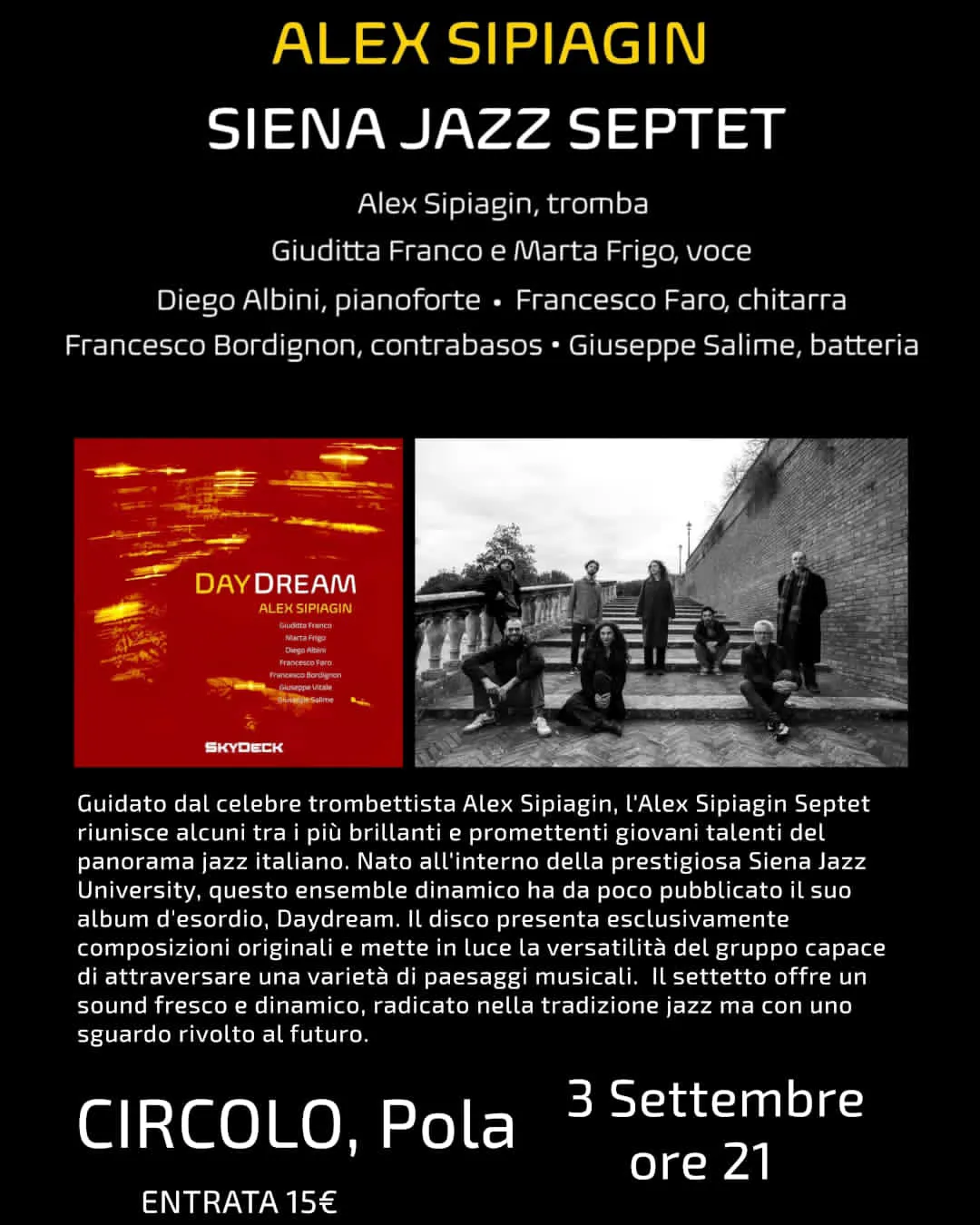 Alex Spiagin Siena Jazz Septet u Circolu