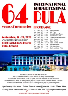64th International Bridge Festival – Pula 2026