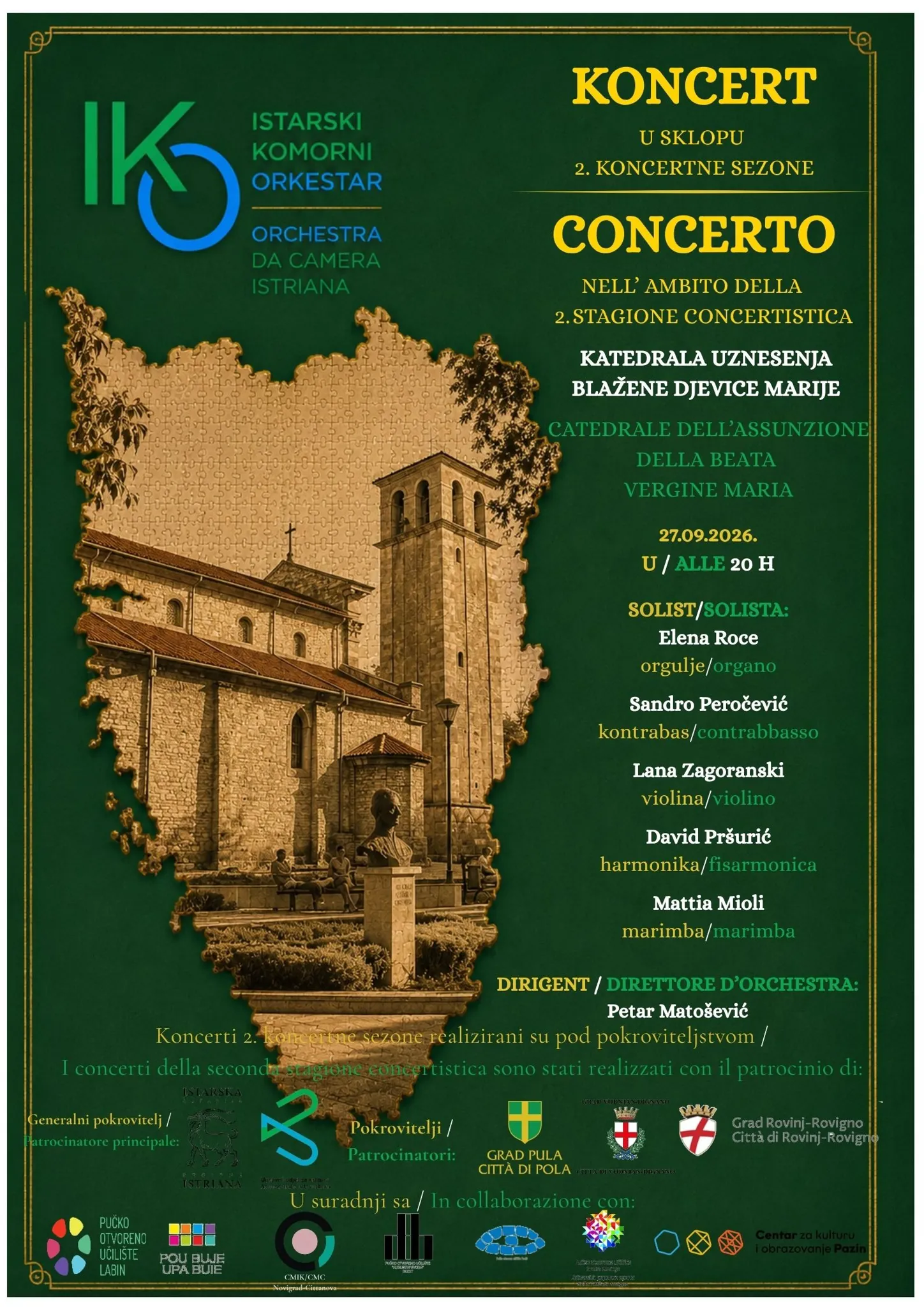 Koncert Istarskog komornog orkestra u sklopu 2. Koncertne sezone