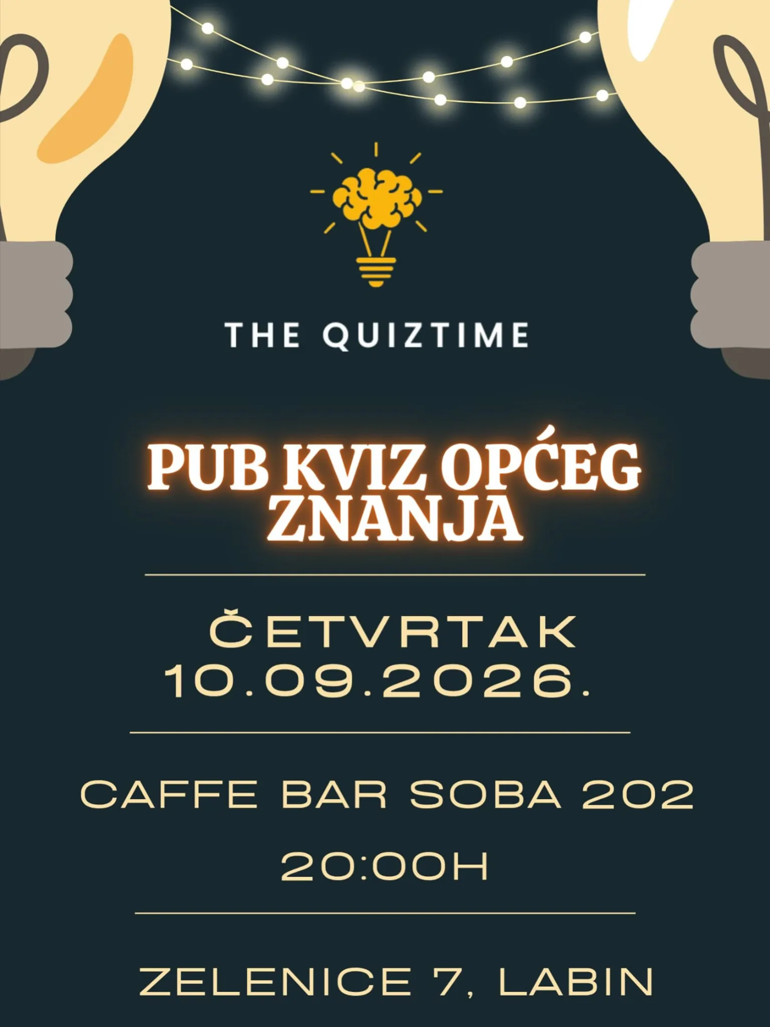 QuizTime #15 - Pub kviz općeg znanja