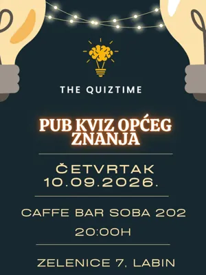 QuizTime #15 - Pub kviz općeg znanja