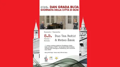 Duo Tea Bešić & Mateo Žmak – koncert za kraj Dana Grada Buja 2026.