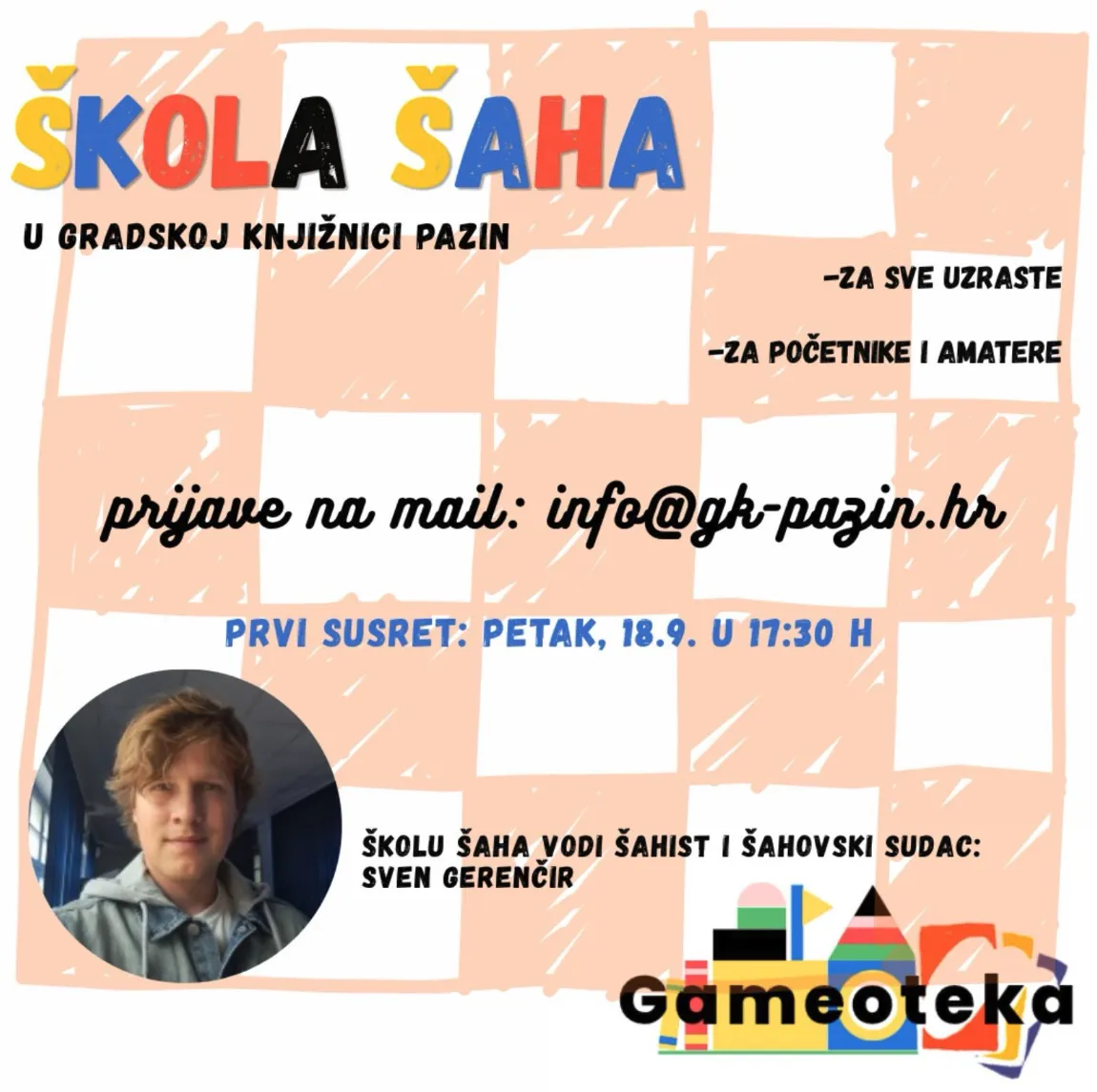 ♟️ ŠKOLA ŠAHA U GRADSKOJ KNJIŽNICI PAZIN