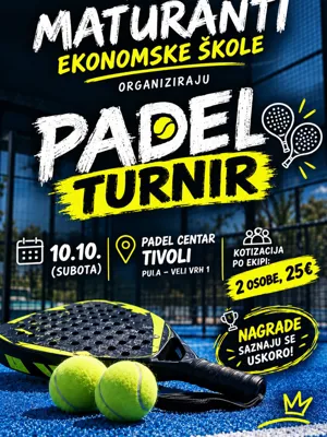 Padel turnir maturanata Ekonomske škole Pula
