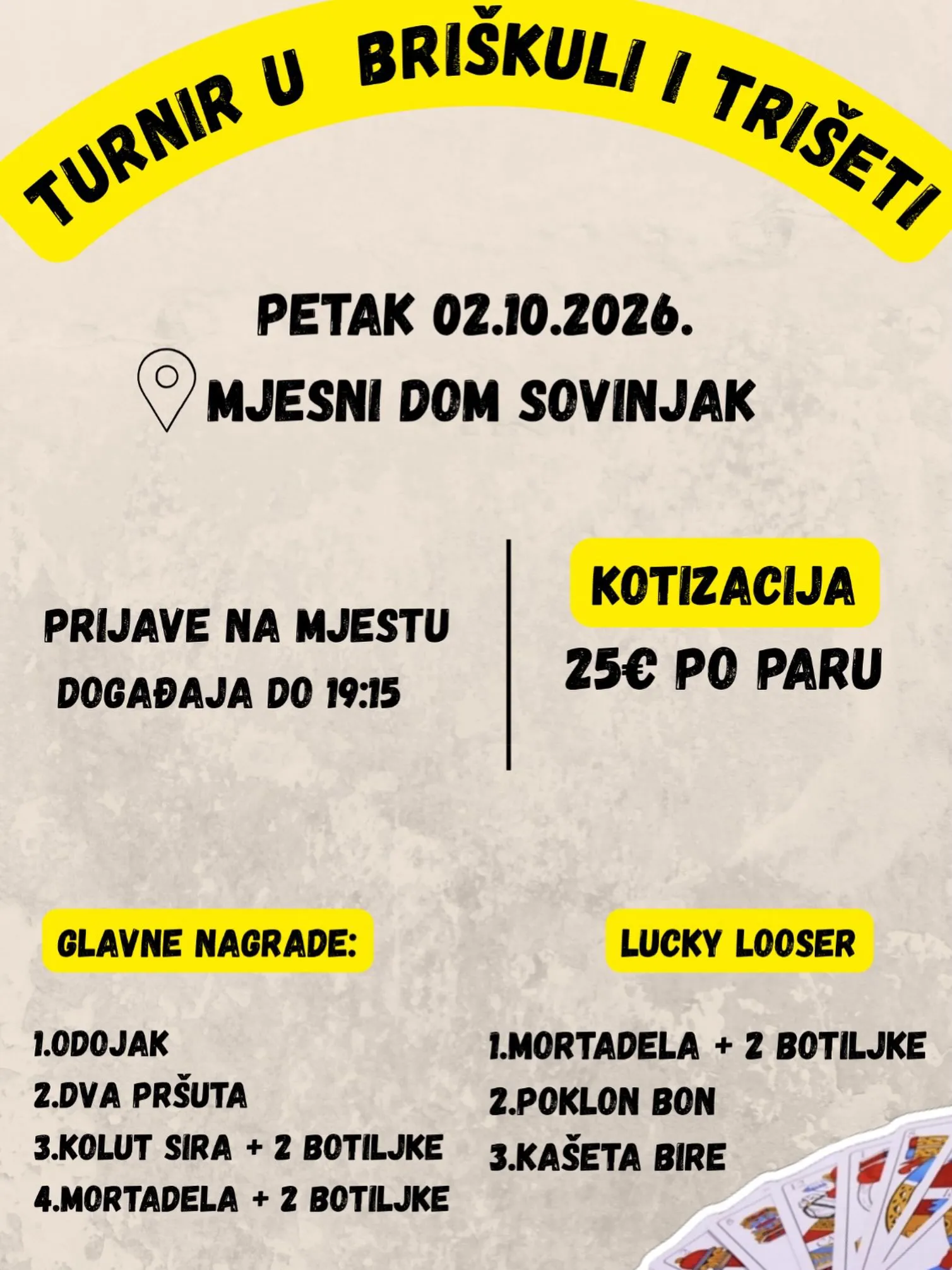 Turnir u briškuli i trišeti
