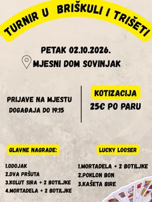 Turnir u briškuli i trišeti