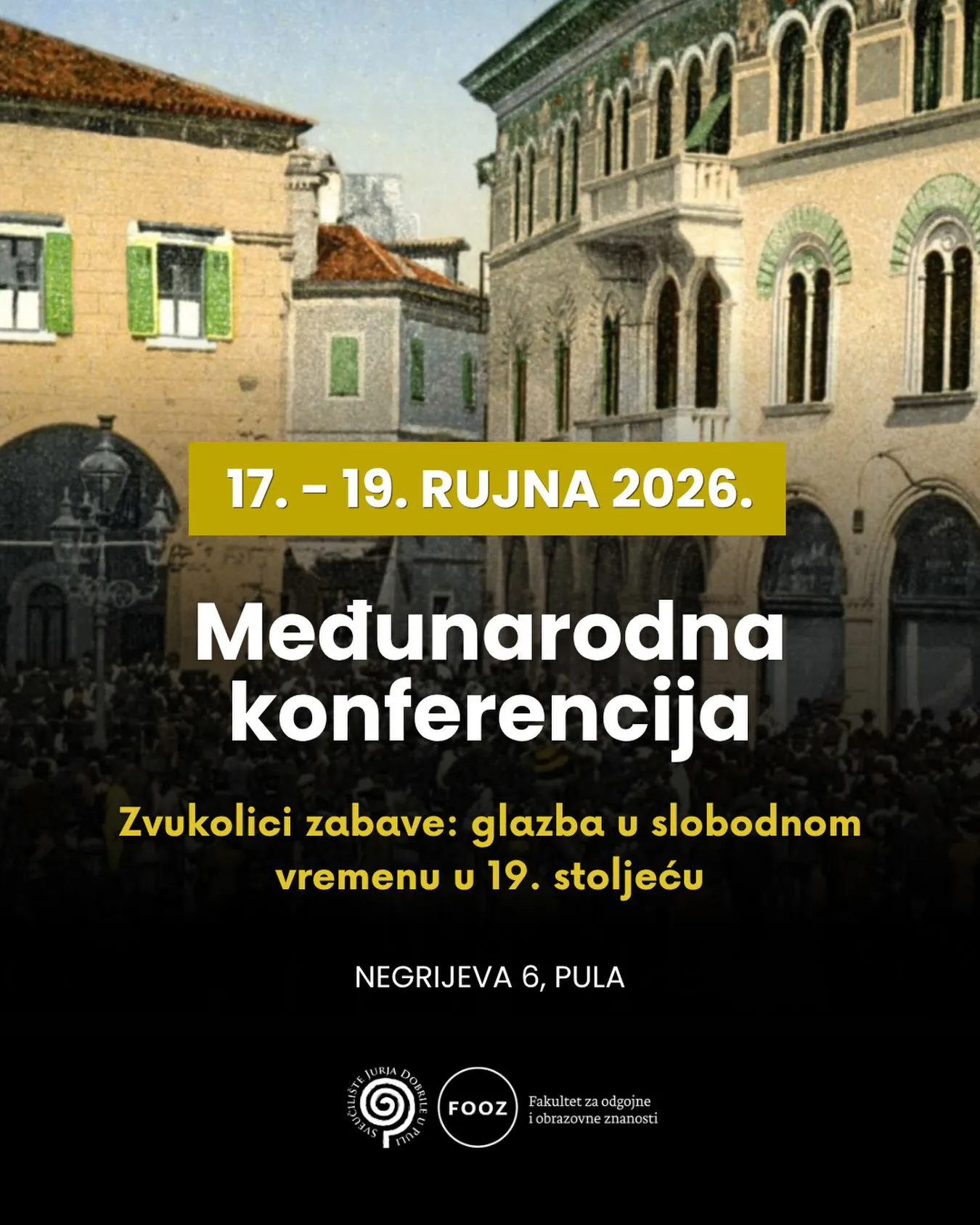 Međunarodna konferencija: Zvukolici zabave – glazba u slobodnom vremenu u 19. stoljeću