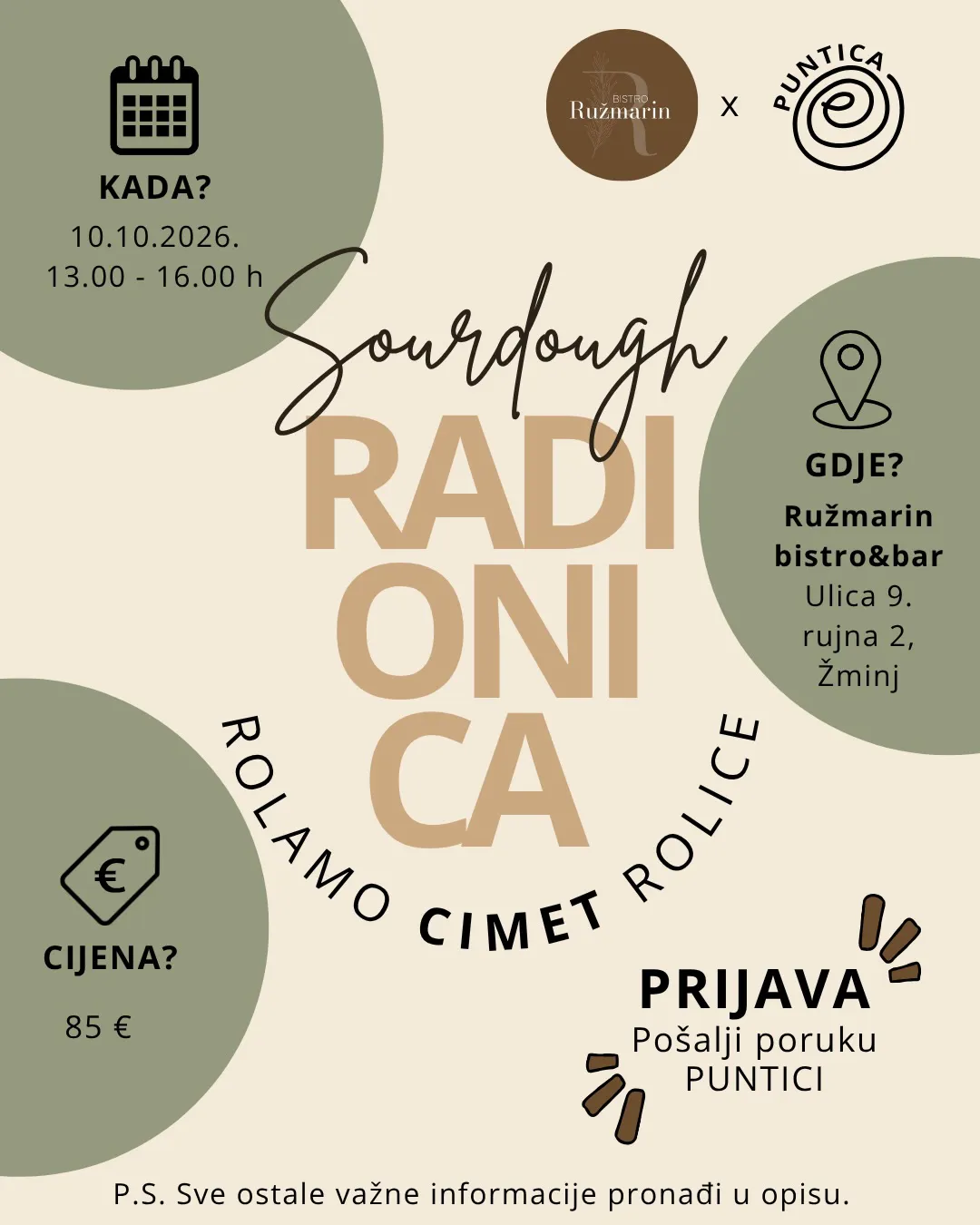 Sourdough radionica - Rolamo cimet rolice