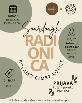 Sourdough radionica - Rolamo cimet rolice
