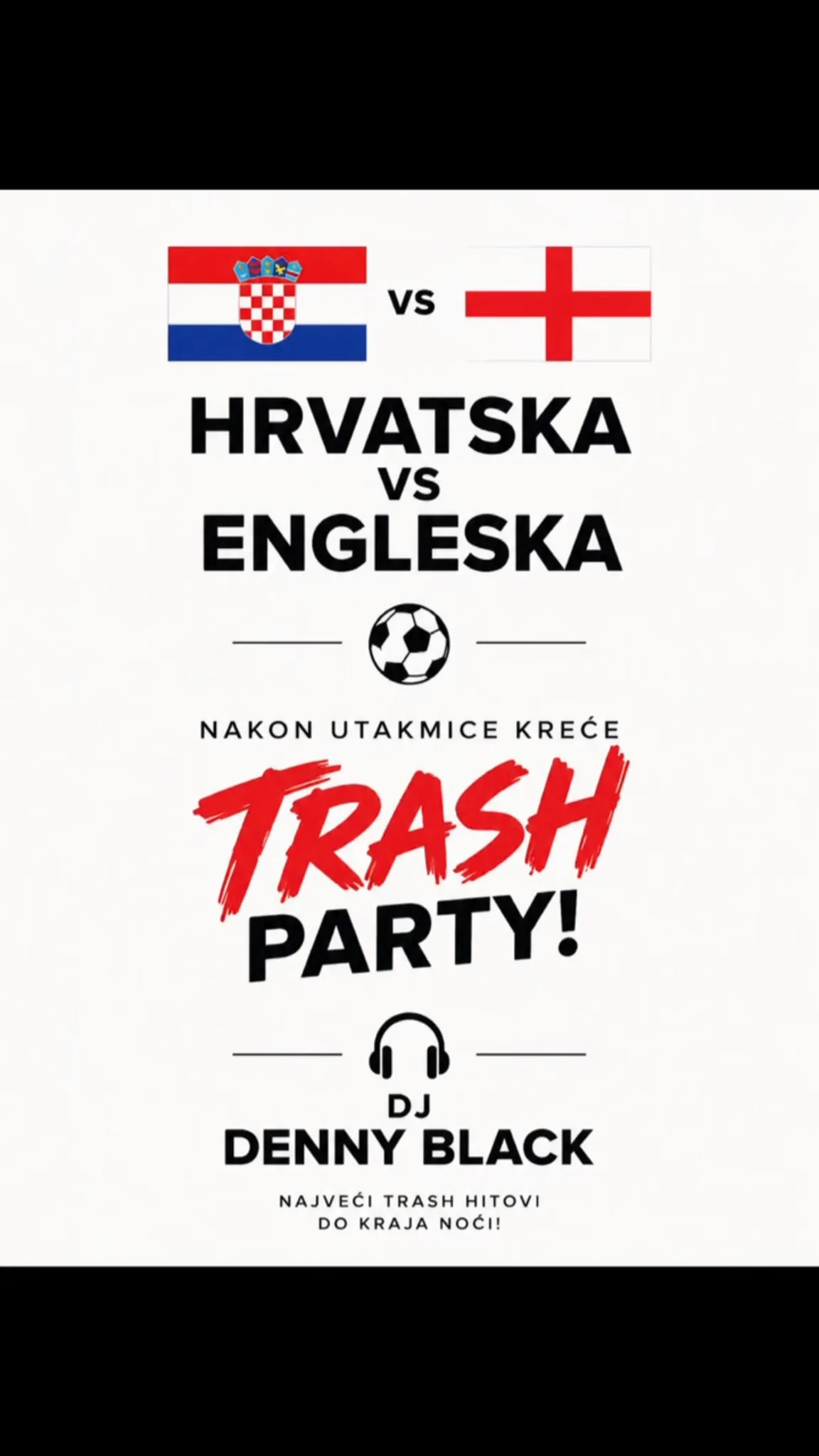 Trash Party nakon utakmice Hrvatska vs Engleska