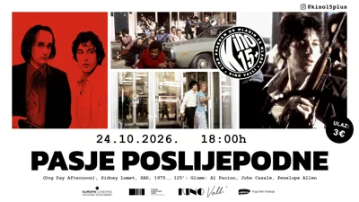 Kino 15+: Pasje poslijepodne (Dog Day Afternoon, S. Lumet, SAD, 1975., 125')