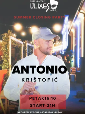 Summer Closing Party - Antonio Krištofić LIVE