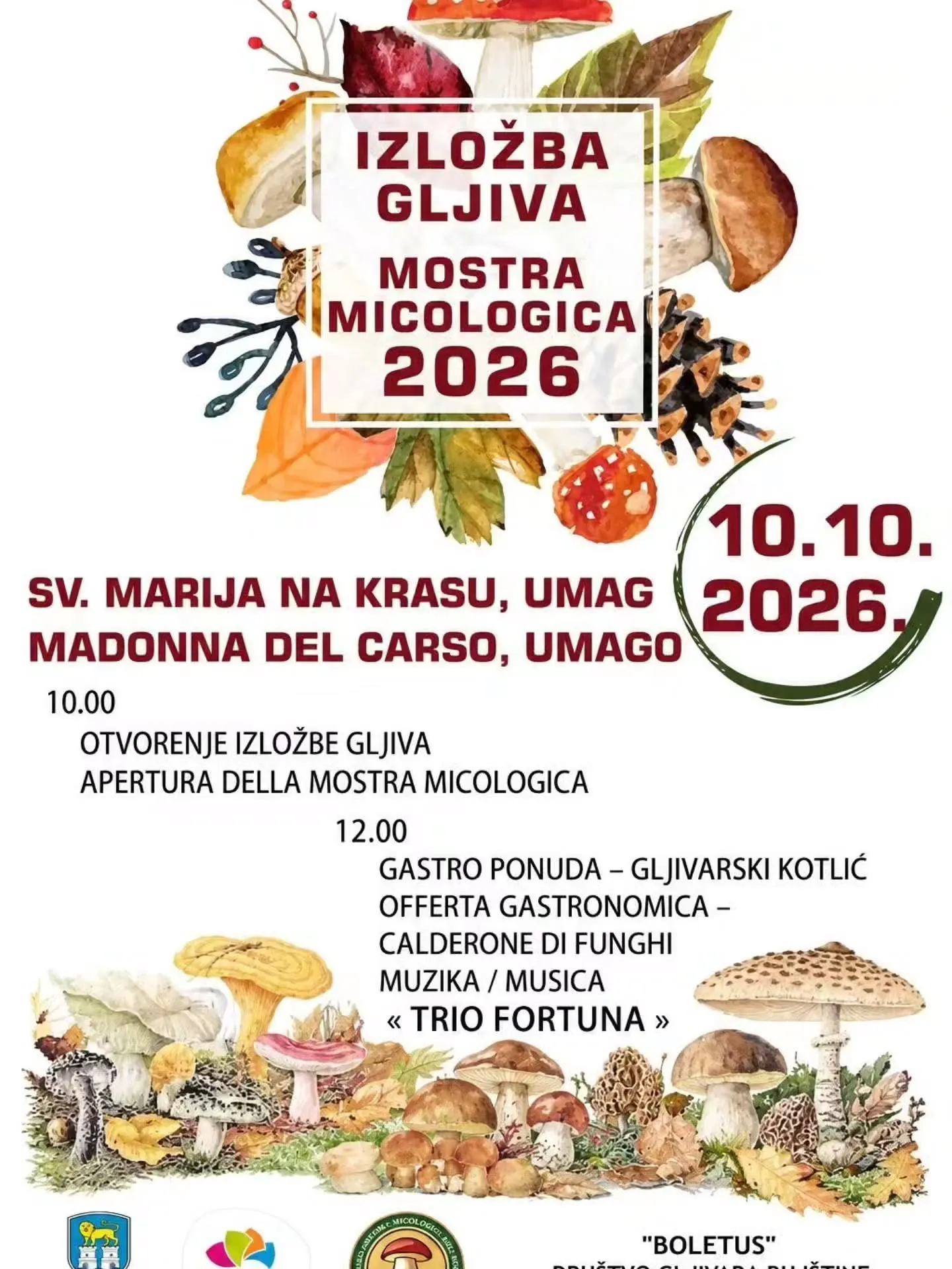 Izložba gljiva / Mostra Micologica 2026