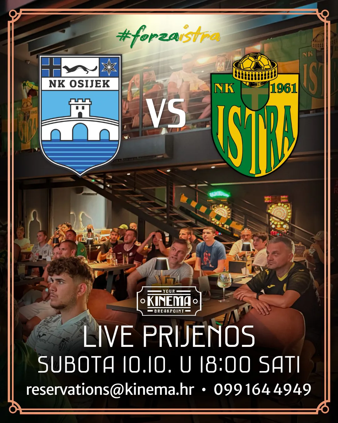 Live prijenos: Osijek - Istra 1961