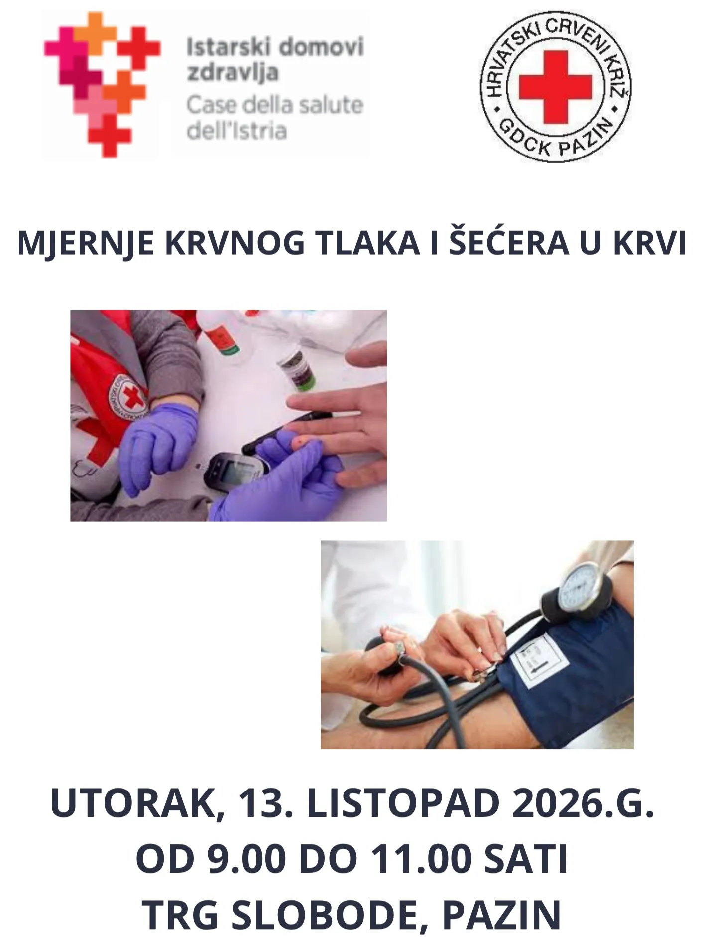 Mjerenje krvnog tlaka i šećera u krvi