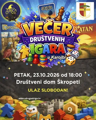 🎲 VEČER DRUŠTVENIH IGARA U ŠKROPETIMA! 🎲