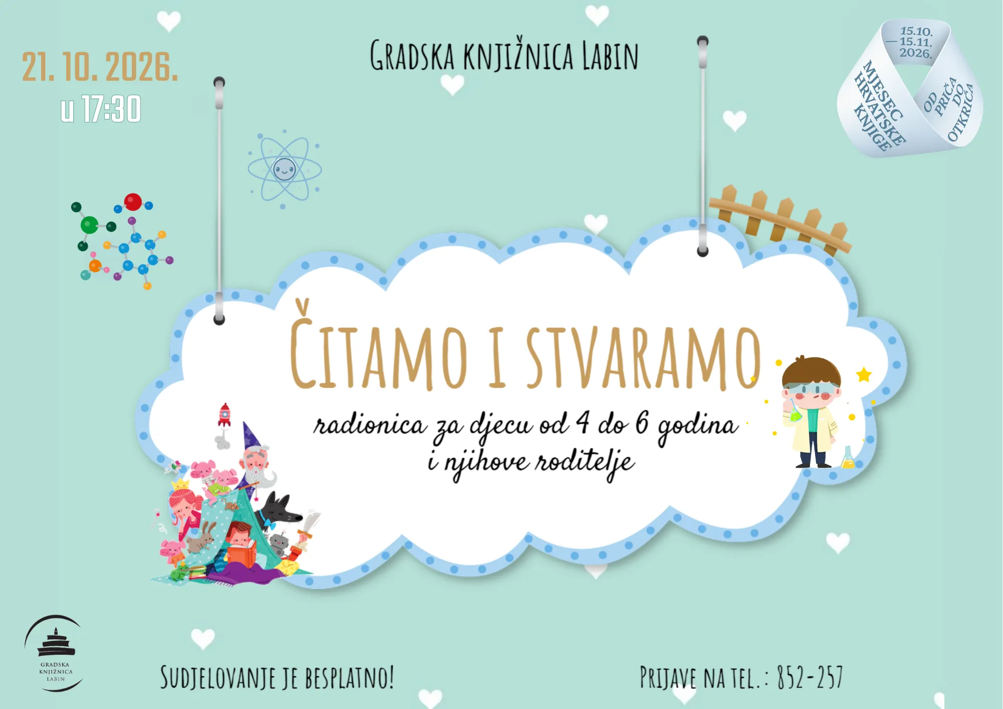 Nova radionica u Gradskoj knjižnici Labin – Od priče do pokusa