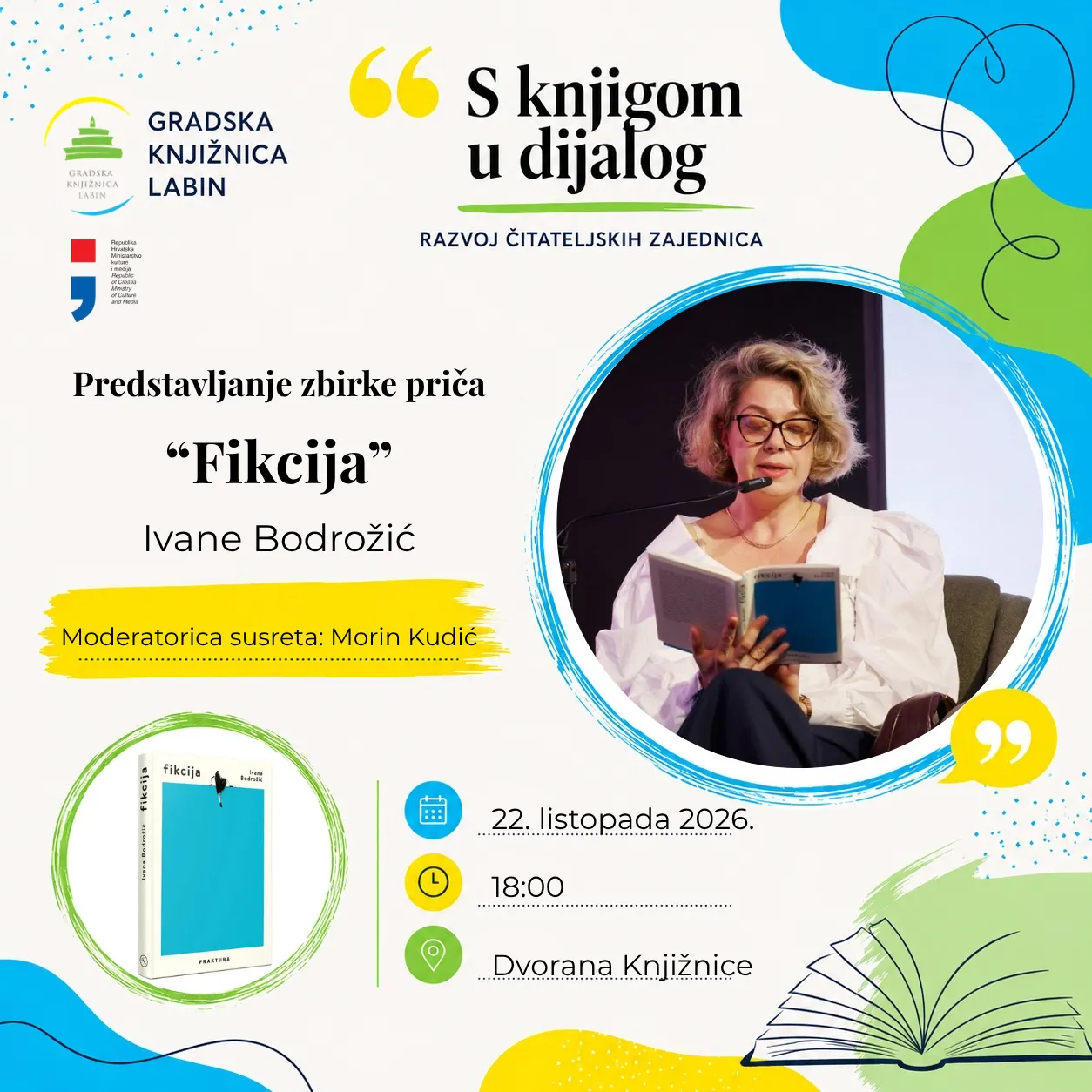 Književni susret s Ivanom Bodrožić u Gradskoj knjižnici Labin