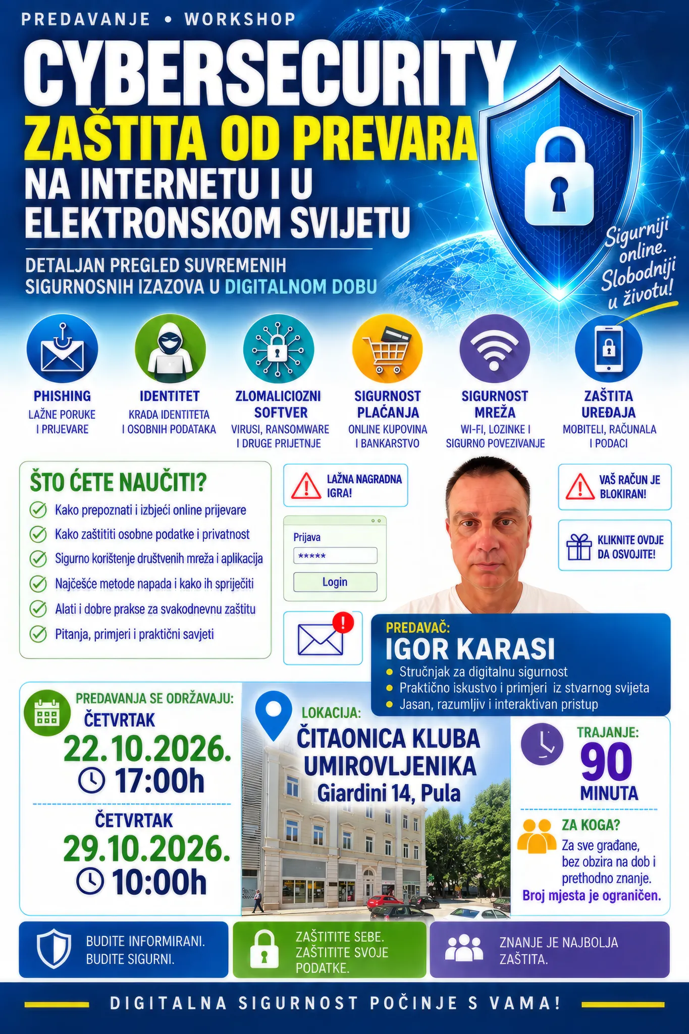 Cybersecurity - zaštita od prevara na internetu i u elektronskom svijetu