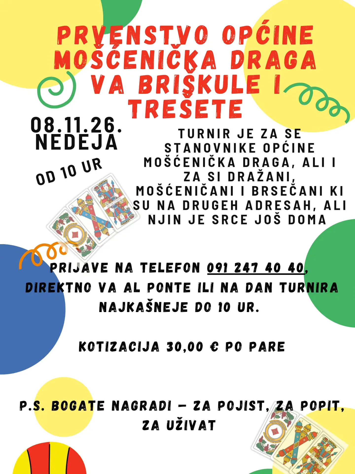 Prvenstvo općine Mošćenička Draga va brišule i trešete