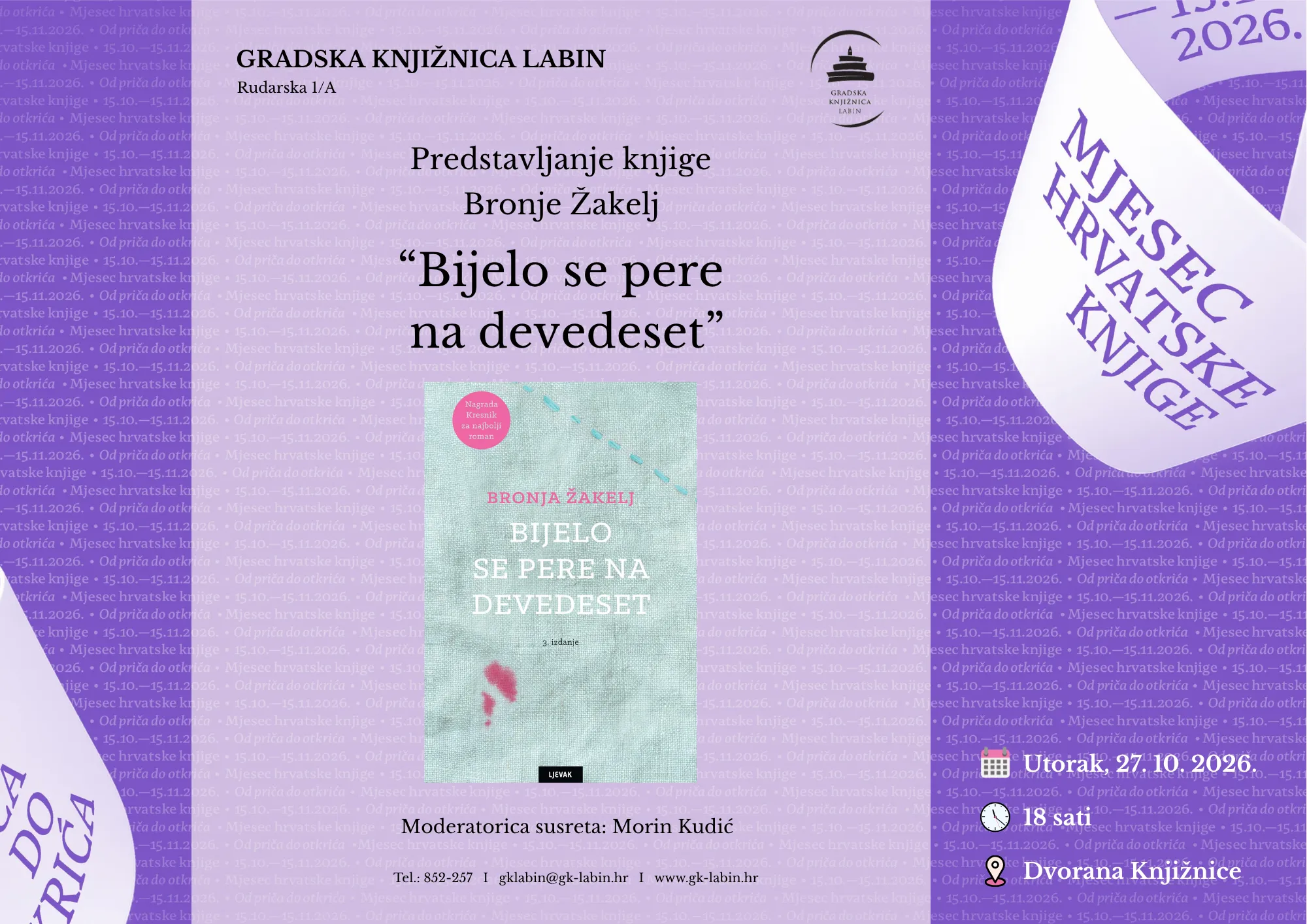 Književni susret s Bronjom Žakelj u Gradskoj knjižnici Labin