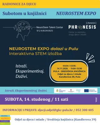 Heureka! Subotom u knjižnici!: Neurostem EXPO - interaktivna izložba