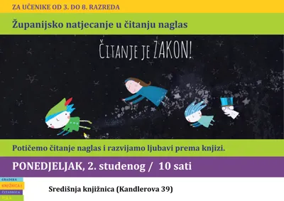 Županijsko natjecanje u čitanju naglas