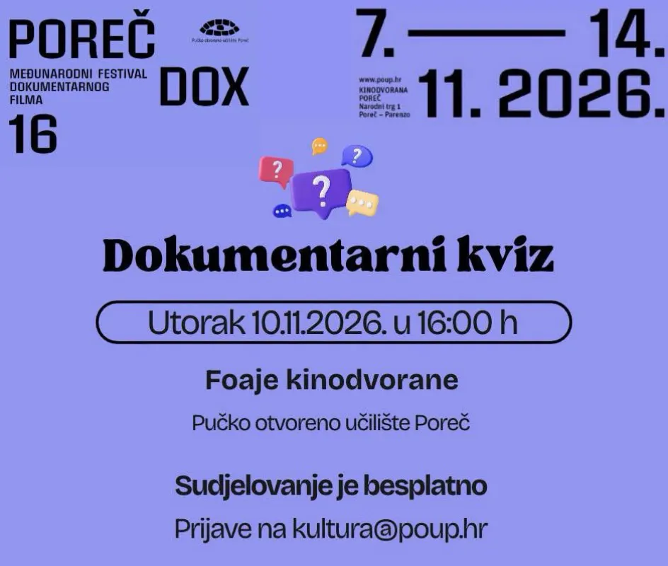 Dokumentarni kviz na 16. Porečdoxu