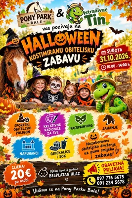 Obiteljska Halloween zabava u Pony Parku Bale
