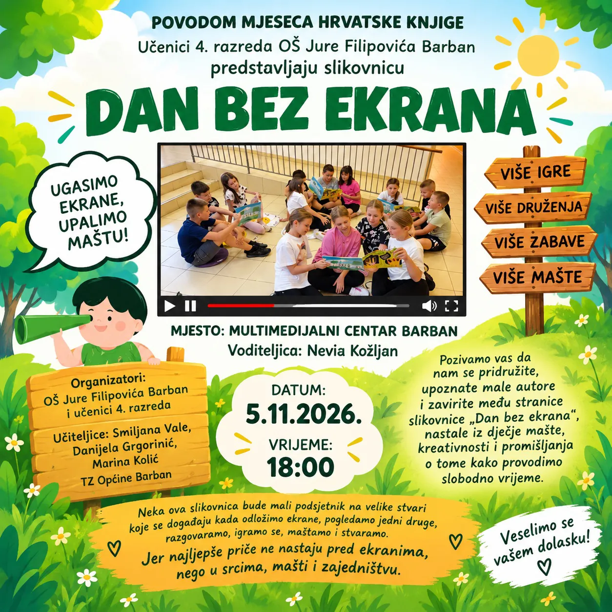 Dan bez ekrana - predstavljanje slikovnice